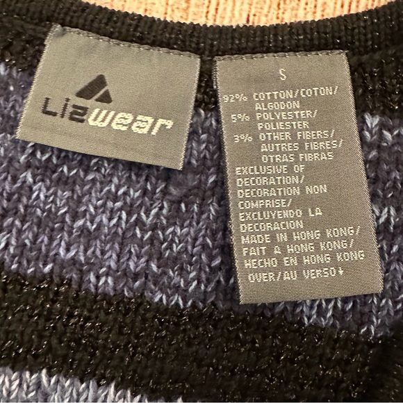 Vintage Sweater Vest Small Blue Fair Isle 90s Y2K Beaded Whimsigoth Cabincore - Picture 5 of 7